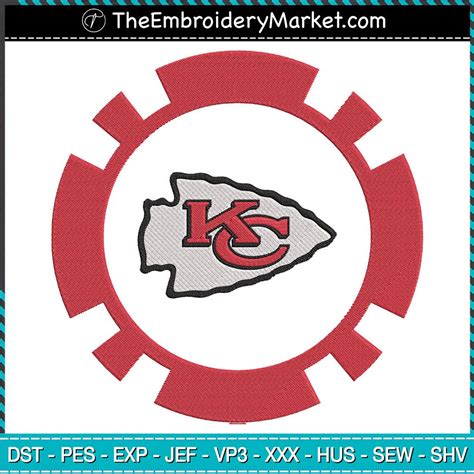 Logo Kc Circle Embroidery Designs File Kansas City Chiefs Machine