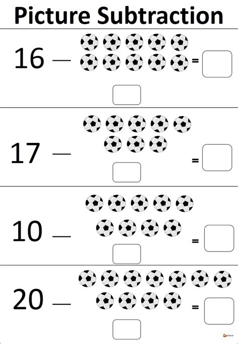 Picture Subtraction Counting Back Up To Twenty Set Australian