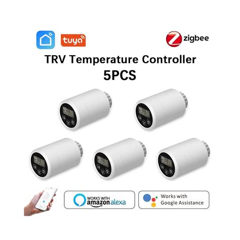 Paquete Paquete Piezas Termostato Tuya Zigbee Actuador De