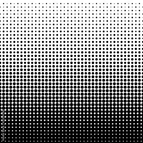 Seamless Screentone Graphics, Halftone Gradation, Dot Pattern, Black ...