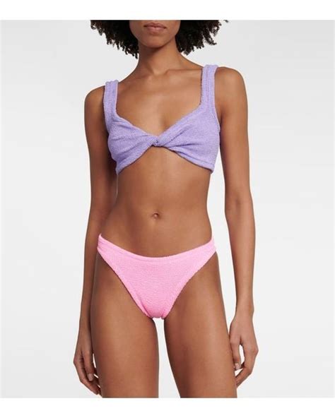 Hunza G Juno Bikini In Purple Lyst