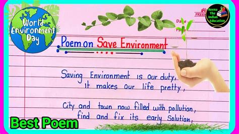 Poem On Save Environment In English/Poem On World, 41% OFF