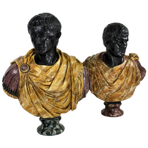 An Impressive Pair Of Large 19th Century Roman Emperor Busts at 1stDibs