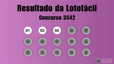 Resultado 3542 Da Lotofácil