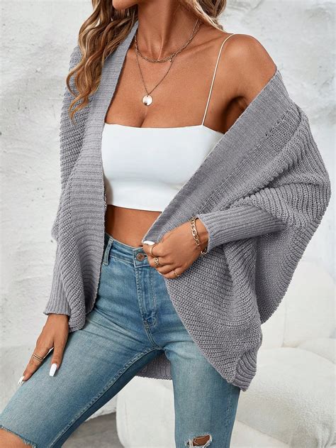 Shein Lune Batwing Sleeve Duster Cardigan Shein Usa