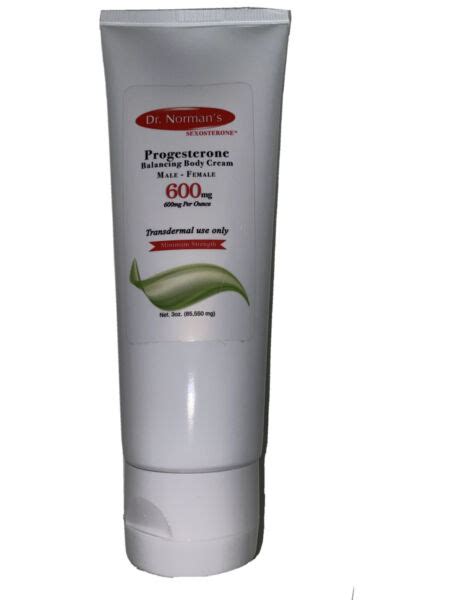 Dr Normans Progesterone Body Cream 600 Mg For Sale Online Ebay