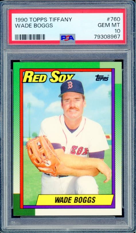 Topps Tiffany Wade Boggs Red Sox Hof Psa Pristine Pop J