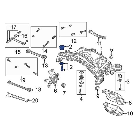 Mercedes Benz OE 2113511442 Front Suspension Crossmember Insulator