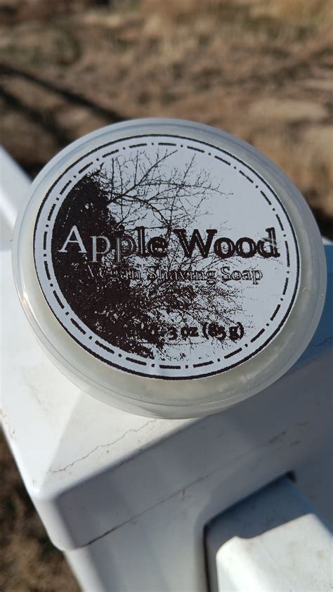 Applewood Vegan Shaving Soap Apple Wood Musk Earth Etsy