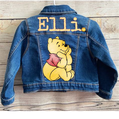 Winnie The Pooh Jacket Jean Jacket Many Sizes Available Etsy