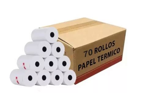 Ripley CAJA 70 ROLLOS PAPEL PARA IMPRESORA TÉRMICO 58MM 57 X 30MM