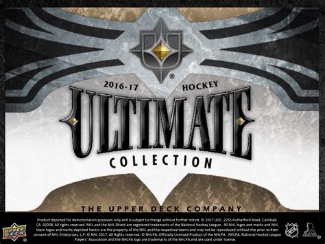 2016 17 Upper Deck Ultimate Collection NHL Hockey Cards Checklist