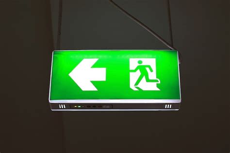 Premium Photo | Fire exit light sign