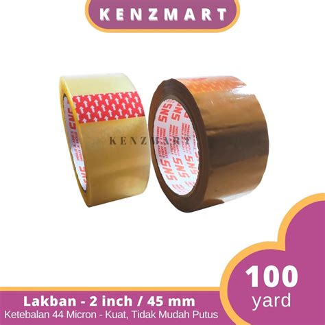 Jual Lakban Opp Tape Lakban Bening Coklat Inch Mm Yard Yard