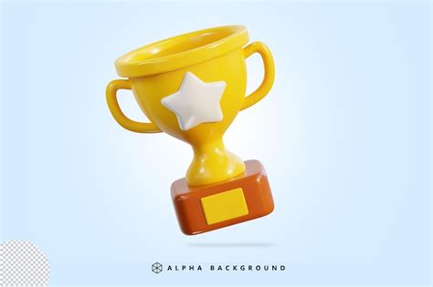 Trofeo Copa Icono D Renderizado Vector Ilustraci N Archivo Psd Premium