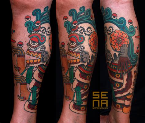 David Sena Aztec Style Tattoo New York Tattoo Artist — Senaspace Art