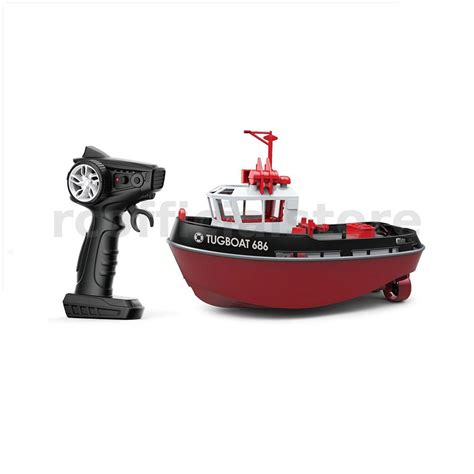 1:72 Electric Boat 2.4G Remote Control Tugboat Water Toy Simulation ...