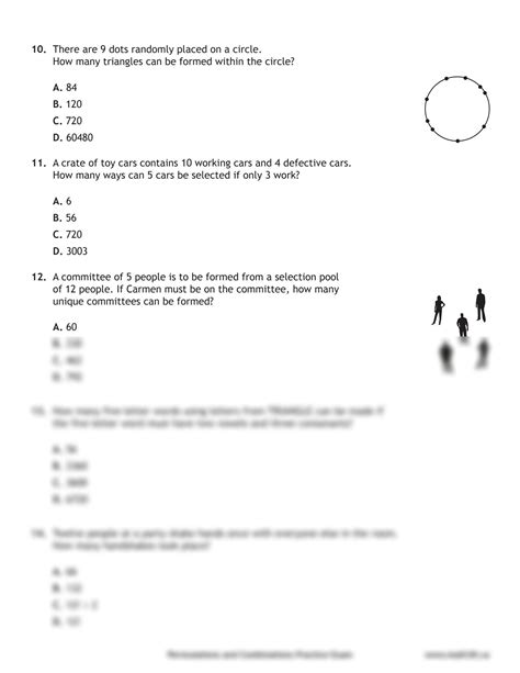 SOLUTION Mathematics Math 30 1 Permutations And Combinations Practice