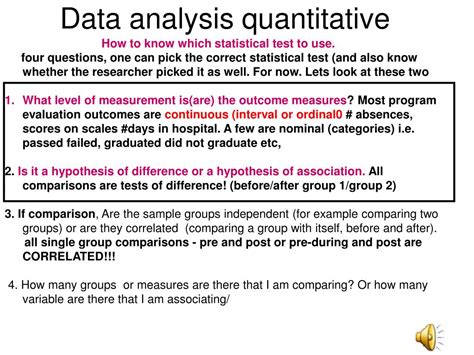 Ppt Quantitative Data Analysis Part 2 Powerpoint Presentation Free Download Id1775920