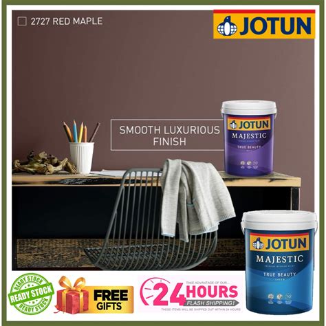 Jotun 2727 RED MAPLE Majestic True Beauty Sheen 5 Liters Lightning