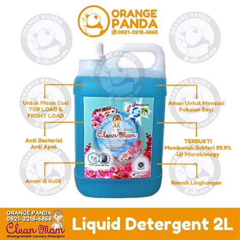 Jual Clean Mom Detergent Cair Liter Sabun Cuci Baju Top Loading