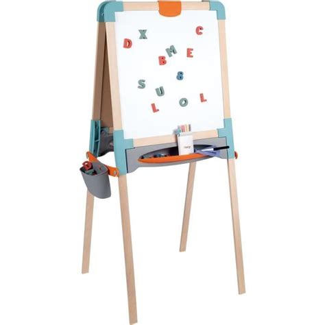 Tableau Bois Double Face Blanche Magnétique Ardoise Craie Pliable 80