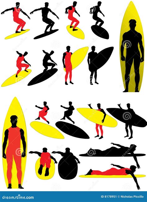 Surfer Vector Silhouettes CartoonDealer 8178951