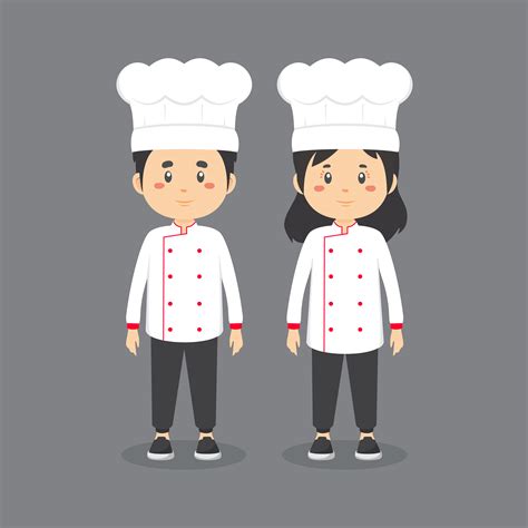 Personajes Con Uniforme De Chef 1212580 Vector En Vecteezy