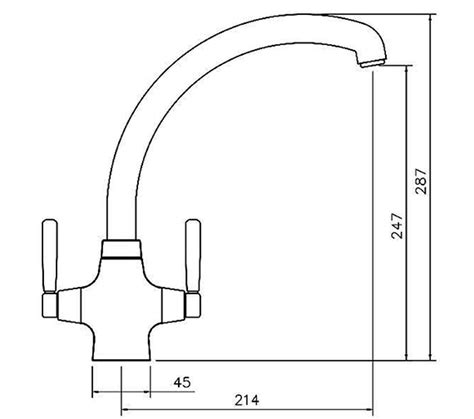 Rangemaster Aquavibe Monobloc Chrome Dual Lever Kitchen Sink Mixer Tap