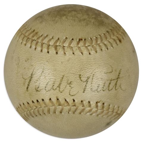 Circa 1945 Babe Ruth Single Signed Baseball PSA