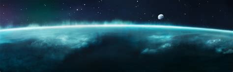 Sea of clouds illustration, space art, planet, space, digital art HD ...