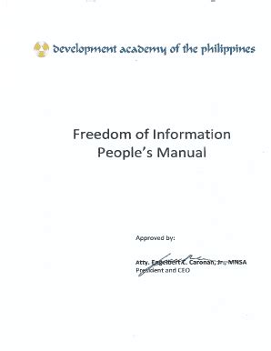 Fillable Online Freedom Of Information People S Manual Fax Email Print