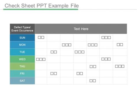 Check Sheet Ppt Example File Powerpoint Templates