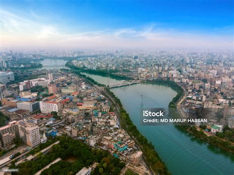 Dhaka City Skyline Drone View Of Dhaka City Bangladesh Stock Photo ...