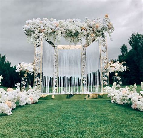 Romantic Outdoor Wedding Backdrop Decoration