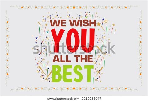 Wish You All Best Greeting Card Stock Illustration 2212035047 | Shutterstock