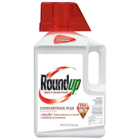 Roundup Weed And Grass Killer Concentrate Plus 64 Oz Visible Results In 12 Hours