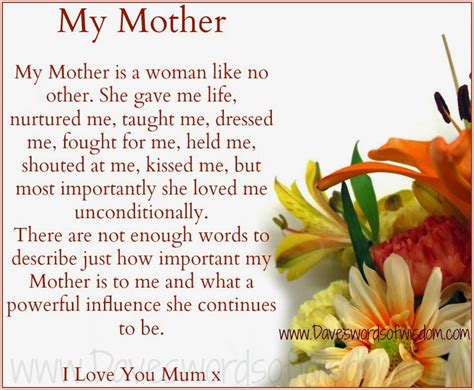 A Tribute To My Mother To My Mother Mother Poems Tribute To Mom