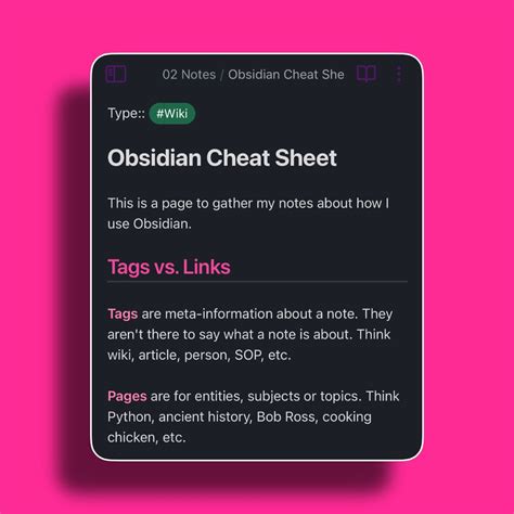 Will On Twitter Tags Vs Links In Obsidian I Added This Note To My
