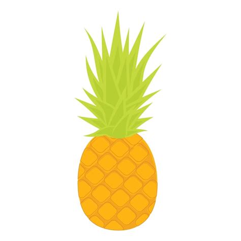 Premium Vector Pineapple Isolated On White Background Cartoon Pineapple