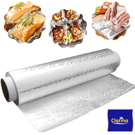 Folia aluminiowa GRUBA 29cm Z TŁOCZENIEM CATERINGOWA GASTRONOMICZNA