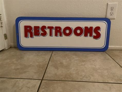 Chuck E Cheese Restroom Sign Rare 2005 4615923062