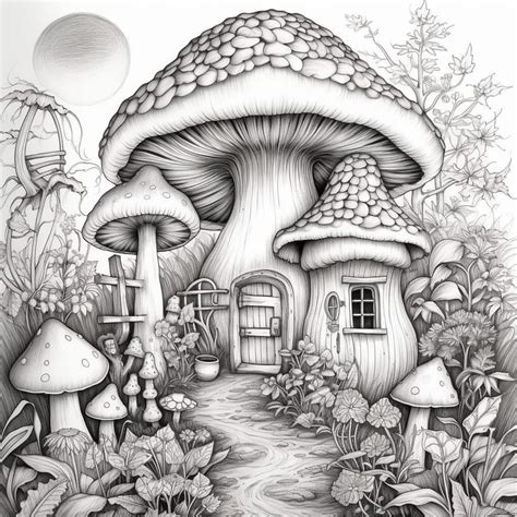 Cartoon Drawings Cool Drawings Fairy Garden Drawing Magical House