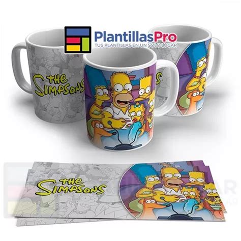 Mega Pack 93 Diseños Sublimar Taza Los Simpsons Editables en venta en