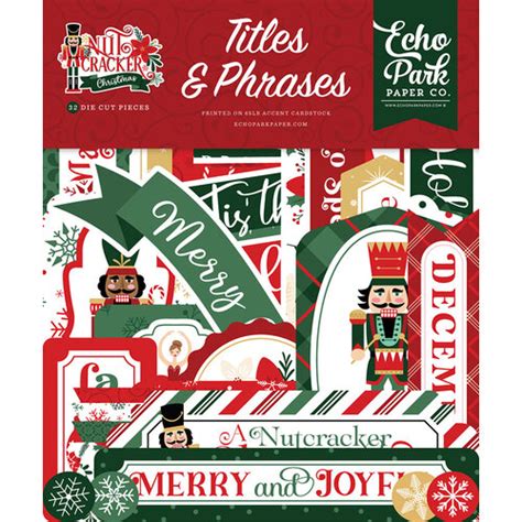 Echo Park Nutcracker Christmas Collection Ephemera Titles And Phrases