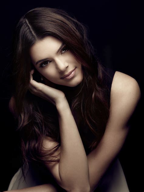 Wallpaper Kendall Jenner Women Brunette Long Hair Dark Hair Face