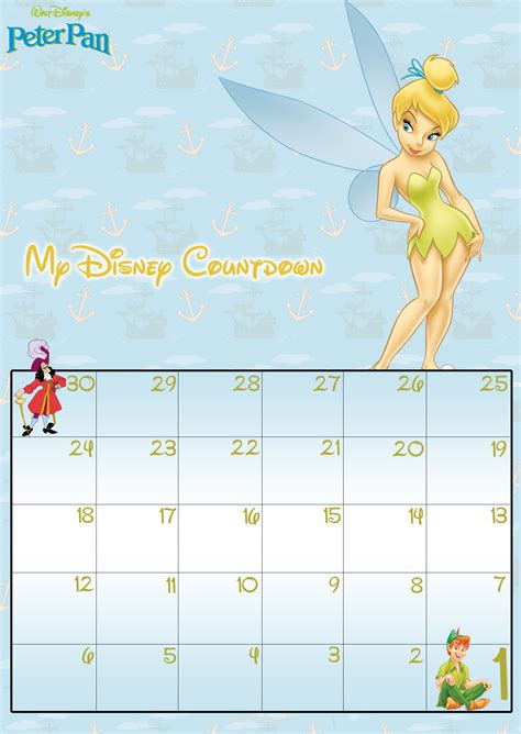 Free Printable Disney Countdown Calendar Printable Templates