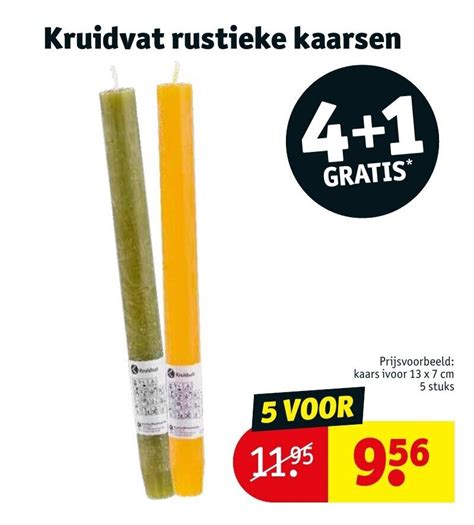 Rustieke Kaarsen 4 1 Gratis Aanbieding Bij Kruidvat