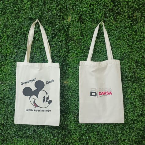 Jual Custom Totebag Canvas Sablon Dtf Shopee Indonesia