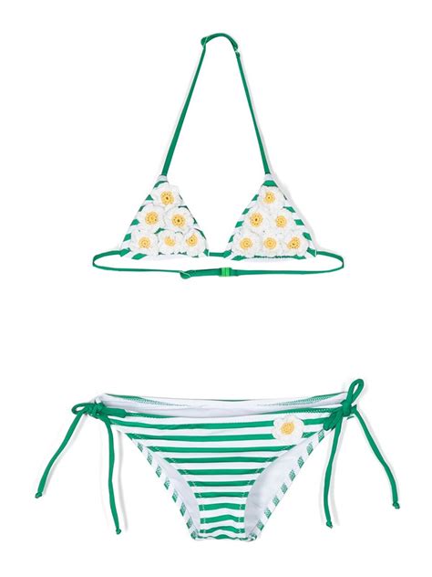 Bikinis Mc2 Saint Barth Daisy Patch Striped Bikini HOL000100084DLIN57